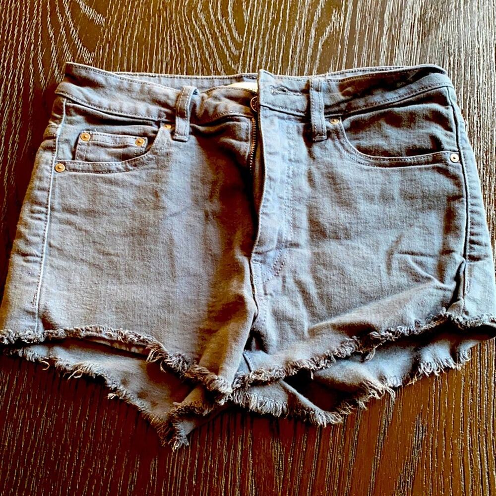 Aritzia Talula High Waisted Blue / Grey Shorts 27